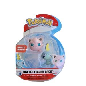 Pokemon Battle Figure Pack Kids 2 Inch Sobble Jigglypuff New Jazwares 97627 Blue
